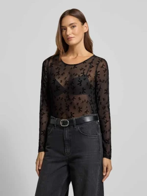 Bluzka z długim rękawem i okrągłym dekoltem model ‘ISKA’ FREE/QUENT