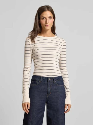 Bluzka z długim rękawem i okrągłym dekoltem model ‘NURIT’ drykorn