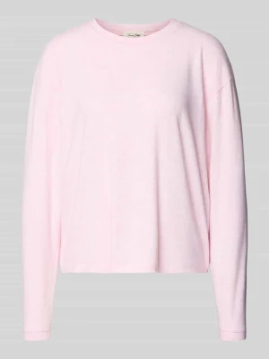 Bluzka z długim rękawem i prążkowanym, okrągłym dekoltem American vintage