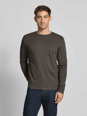 Bluzka z długim rękawem i prążkowanym, okrągłym dekoltem Christian Berg Men