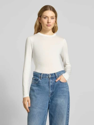 Bluzka z długim rękawem i prążkowanym, okrągłym dekoltem model ‘Sifa’ Opus