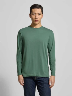 Bluzka z długim rękawem i prążkowanym, okrągłym dekoltem RAGMAN