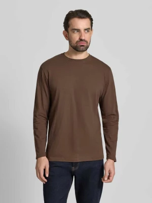 Bluzka z długim rękawem i prążkowanym, okrągłym dekoltem RAGMAN