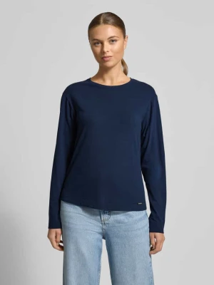 Bluzka z długim rękawem i prążkowanym, okrągłym dekoltem SKINY