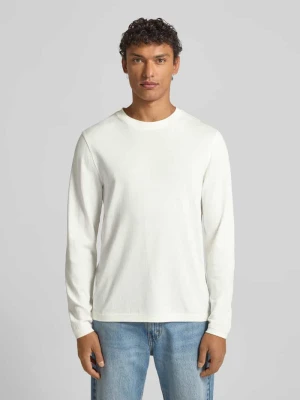 Bluzka z długim rękawem i prążkowanymi wykończeniami model ‘BADI’ CINQUE