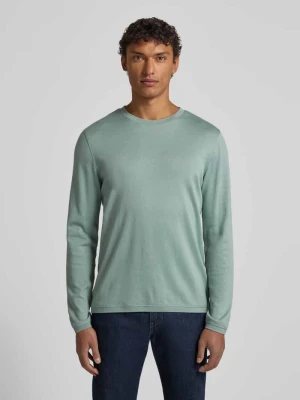 Bluzka z długim rękawem i prążkowanymi wykończeniami model ‘BADI’ CINQUE