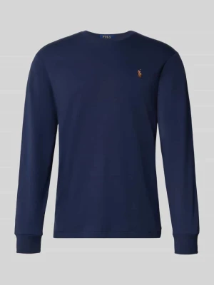 Bluzka z długim rękawem i prążkowanymi wykończeniami Polo Ralph Lauren