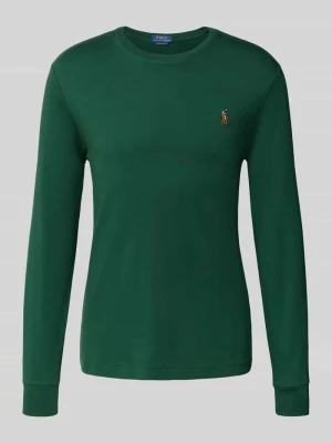 Bluzka z długim rękawem i prążkowanymi wykończeniami Polo Ralph Lauren