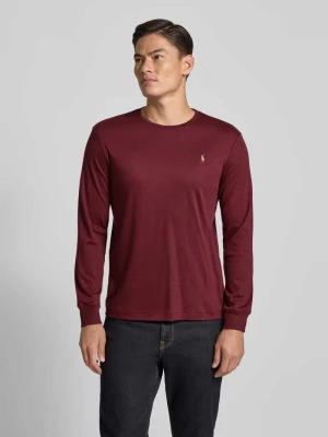 Bluzka z długim rękawem i prążkowanymi wykończeniami Polo Ralph Lauren