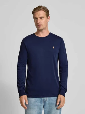 Bluzka z długim rękawem i prążkowanymi wykończeniami Polo Ralph Lauren