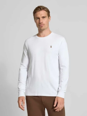 Bluzka z długim rękawem i prążkowanymi wykończeniami Polo Ralph Lauren