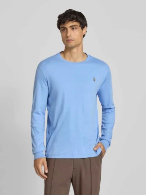 Bluzka z długim rękawem i prążkowanymi wykończeniami Polo Ralph Lauren