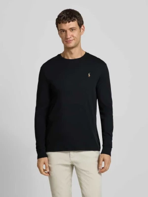Bluzka z długim rękawem i prążkowanymi wykończeniami Polo Ralph Lauren