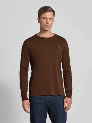 Bluzka z długim rękawem i prążkowanymi wykończeniami Polo Ralph Lauren
