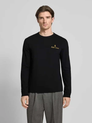 Bluzka z długim rękawem i prążkowanymi wykończeniami Polo Ralph Lauren