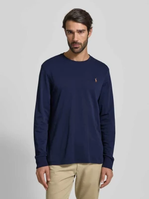Bluzka z długim rękawem i prążkowanymi wykończeniami Polo Ralph Lauren