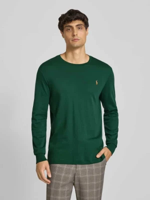 Bluzka z długim rękawem i prążkowanymi wykończeniami Polo Ralph Lauren