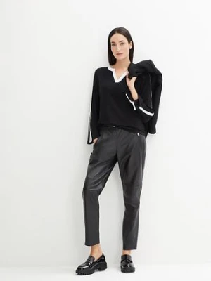 Bluzka z długim rękawem i rozcięciem bonprix