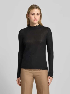 Bluzka z długim rękawem i stójką model ‘Sivi’ Opus