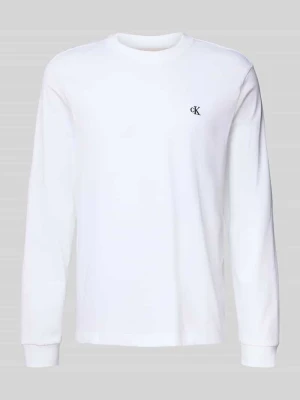 Bluzka z długim rękawem i wyhaftowanym logo Calvin Klein Jeans