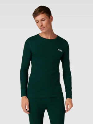 Bluzka z długim rękawem i wyhaftowanym logo model ‘CREW’ Polo Ralph Lauren Underwear