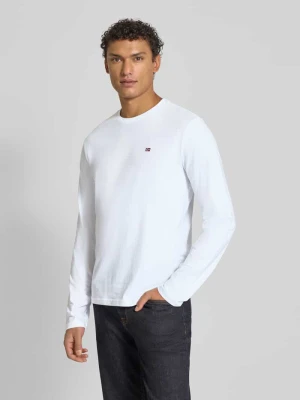 Bluzka z długim rękawem i wyhaftowanym logo model ‘Salis’ Napapijri