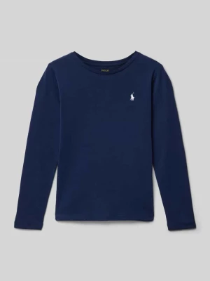 Bluzka z długim rękawem i wyhaftowanym logo Polo Ralph Lauren Kids