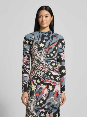 Bluzka z długim rękawem i wzorem na całej powierzchni Marc Cain