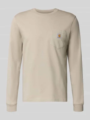 Bluzka z długim rękawem, kieszenią na piersi i detalem z logo Carhartt Work In Progress