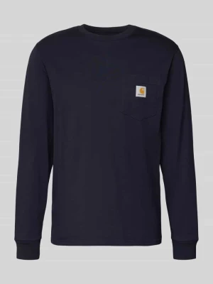 Bluzka z długim rękawem, kieszenią na piersi i detalem z logo Carhartt Work In Progress