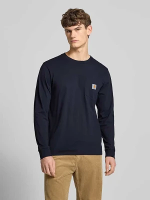 Bluzka z długim rękawem, kieszenią na piersi i detalem z logo Carhartt Work In Progress