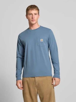 Bluzka z długim rękawem, kieszenią na piersi i detalem z logo Carhartt Work In Progress
