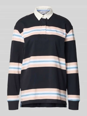 Bluzka z długim rękawem, kołnierzykiem polo i krytą listwą guzikową JAKE*S STUDIO WOMAN