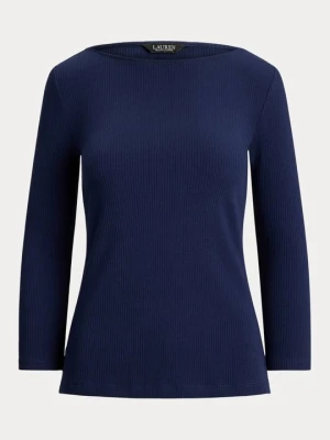 Bluzka z długim rękawem Lauren Ralph Lauren granatowy