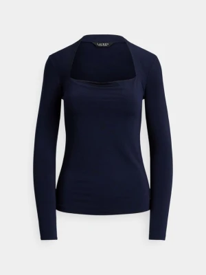 Bluzka z długim rękawem Lauren Ralph Lauren granatowy