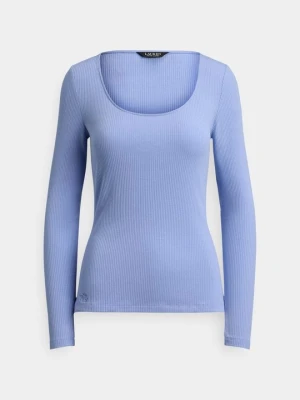 Bluzka z długim rękawem Lauren Ralph Lauren granatowy