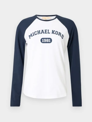 Bluzka z długim rękawem Michael Kors granatowy