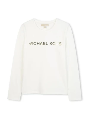 Bluzka z długim rękawem Michael Kors mleczny