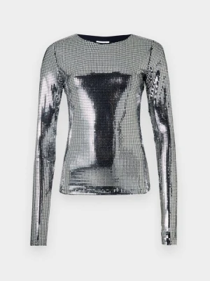 Bluzka z długim rękawem MM6 Maison Margiela srebrny