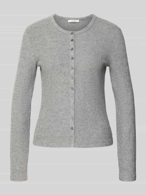 bluzka z długim rękawem o kroju slim fit z mieszanki wiskozy model 'Saltus' Opus Jasnoszary
