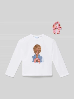 Bluzka z długim rękawem, nadrukiem z motywem i okrągłym dekoltem Mayoral
