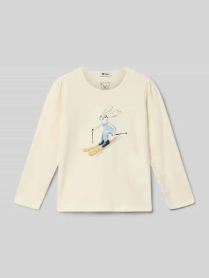 Bluzka z długim rękawem, nadrukiem z motywem i okrągłym dekoltem Steiff