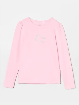 Bluzka z długim rękawem NAME IT różowy