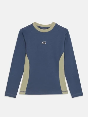 Bluzka z długim rękawem New Balance ciemnobrązowy