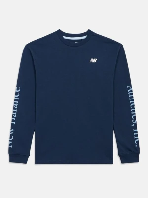 Bluzka z długim rękawem New Balance granatowy