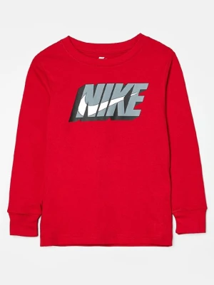 Bluzka z długim rękawem Nike czerwony