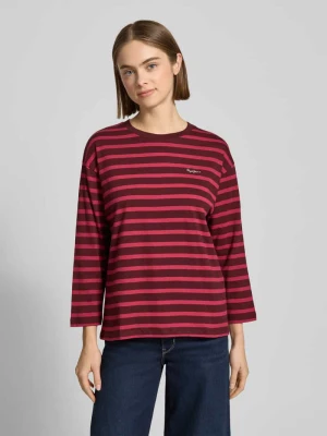 Bluzka z długim rękawem o kroju comfort fit z czystej bawełny model ‘BANILLA’ Pepe Jeans