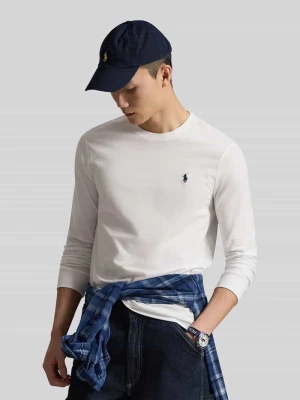 Bluzka z długim rękawem o kroju custom slim fit z wyhaftowanym logo Polo Ralph Lauren