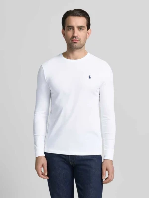 Bluzka z długim rękawem o kroju custom slim fit z wyhaftowanym logo Polo Ralph Lauren