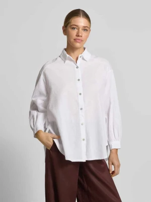 Bluzka z długim rękawem o kroju loose fit z mieszanki lnu i bawełny model 'ANIKA' VILLA SOPHIE